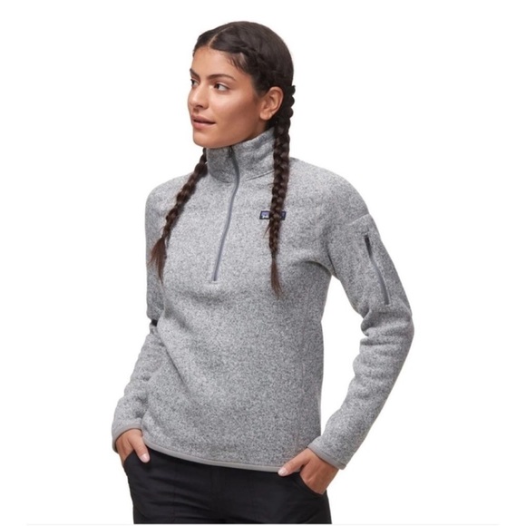 Patagonia Tops - PATAGONIA Women's Better Sweater 1/4-Zip Fleece Jacket in Heathered Grey Medium
